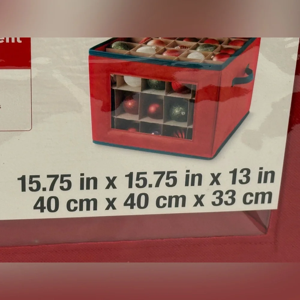 NEW Simply Tidy Red Ornament Storage Box